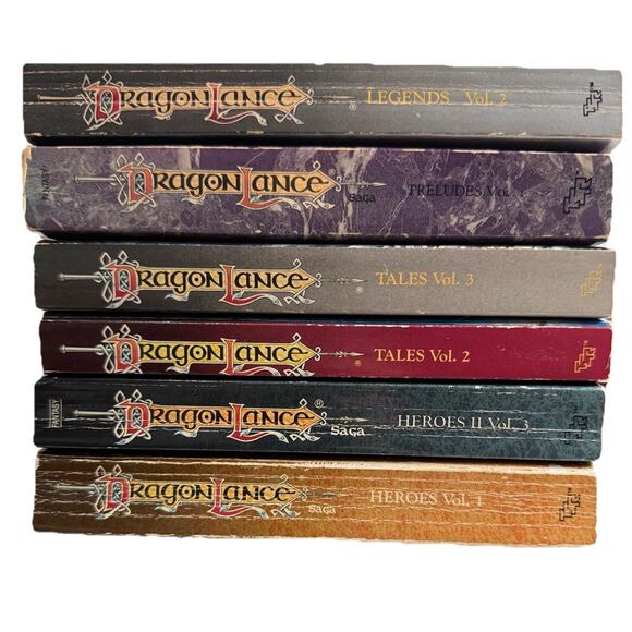 Vtg DRAGONLANCE Lot of 6 All First Editions Paperback 80's & 90"s Fantasy TSR - Picture 4 of 7